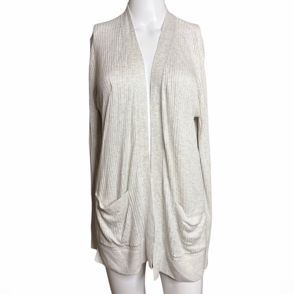 Matty M Grey Open Front Cardigan Large